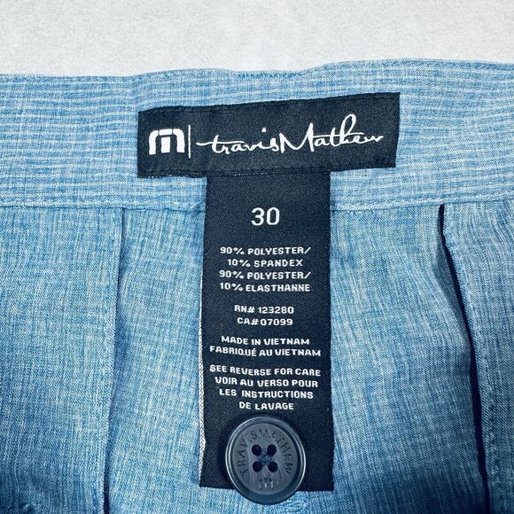 Travis Mathew Men's Sand Harbor Golf Shorts Size 30 Blue - Picture 2 of 13